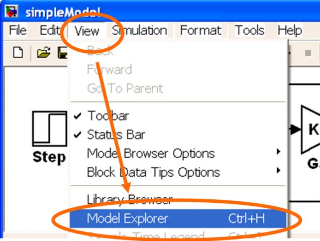 Opening the Model Explorer.