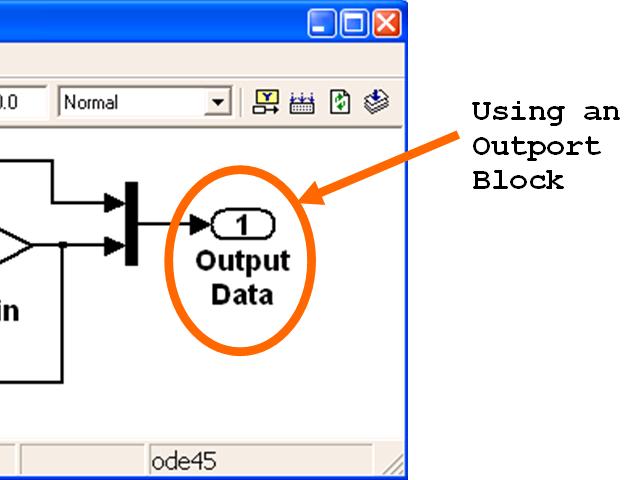 Exporting Data Using an Outport Block.